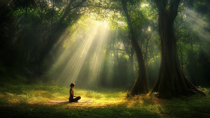 Serene meditation landscape
